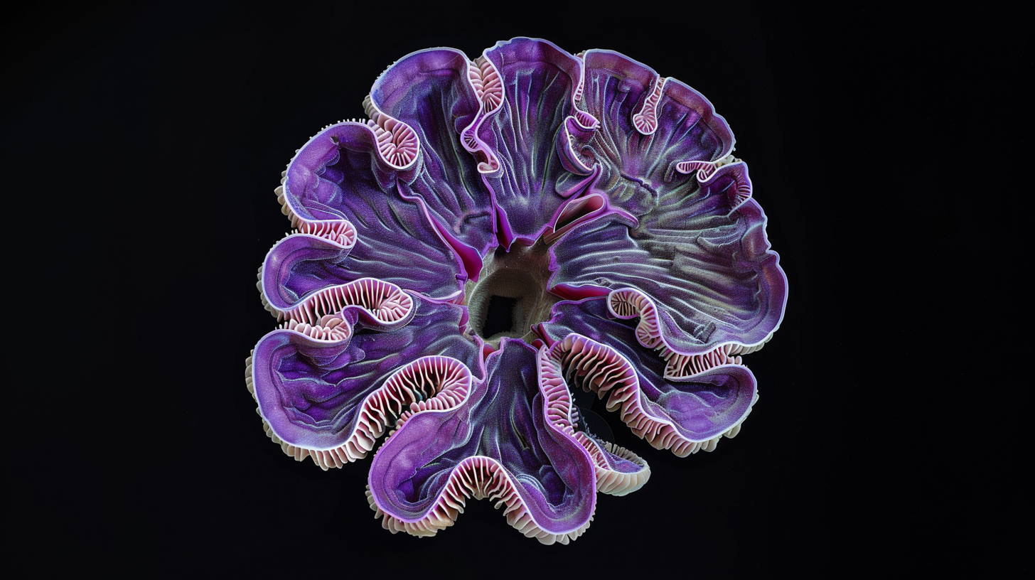 Tell Me What You See Outside — alien purple mushroom