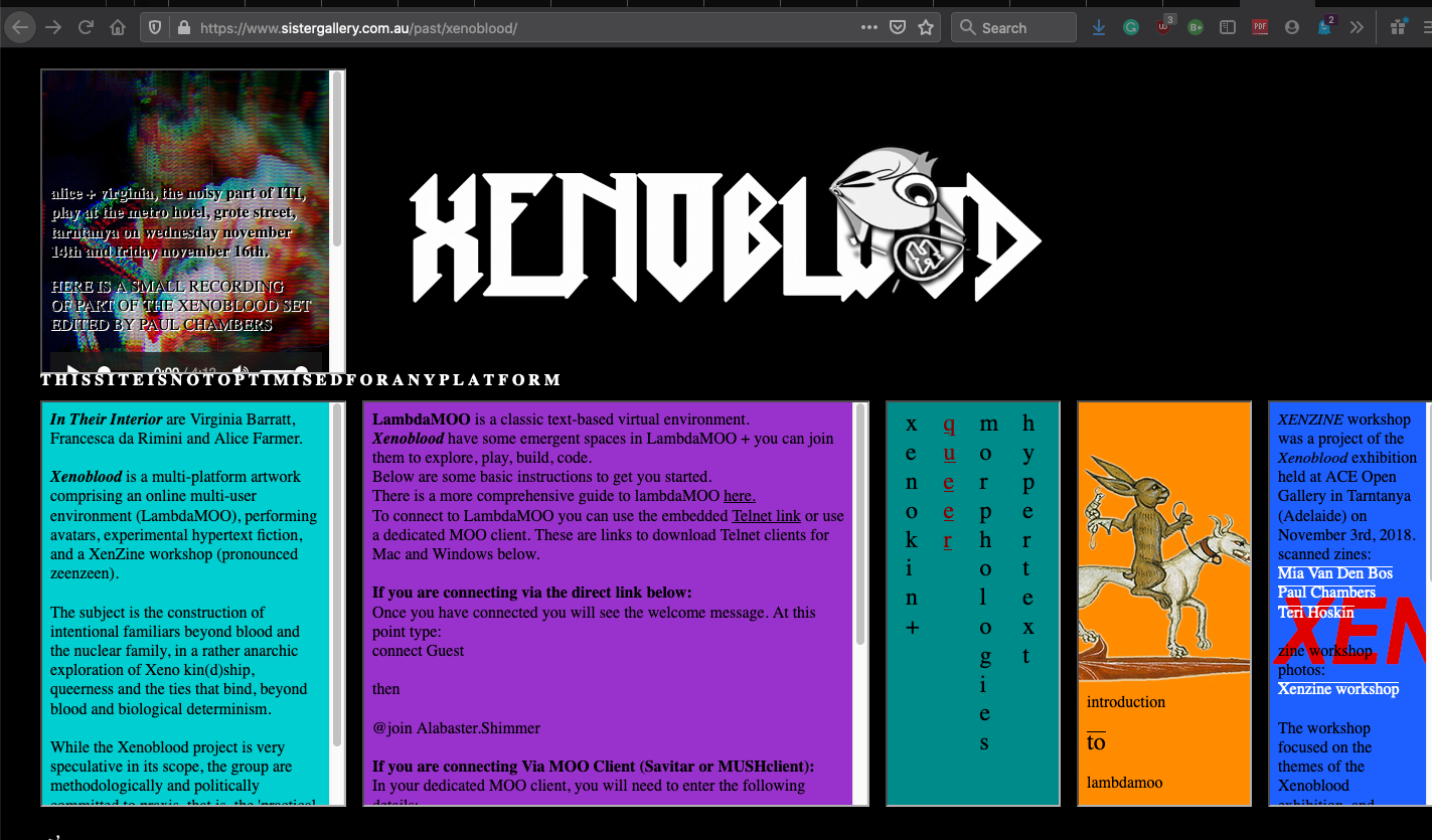 Xenoblood — Sister Gallery, Adelaide 2018